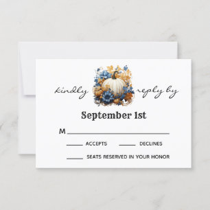 White Pumpkin Elegant Fall Garden Wedding RSVP