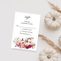 White Pumpkin Fall Floral no Meal RSVP VER
