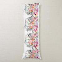 White Pumpkin Fall Home Decor Floral Watercolor