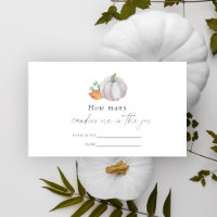 White pumpkin - Guess how many candies game