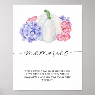 White pumpkin - memories with the bride  poster