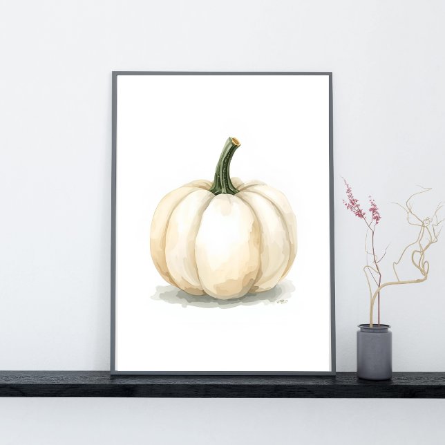 White Pumpkin Poster | Elegant Fall Aesthetic (Creator Uploaded)