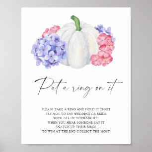 White pumpkin - put a ring on it game poster