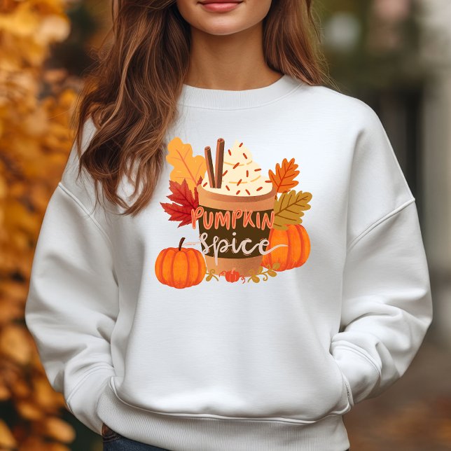 White Pumpkin spice cosy festive season Sweatshirt (Creator Uploaded)