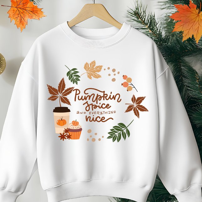White Pumpkin spice cosy festive season Sweatshirt (Creator Uploaded)