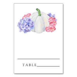 White pumpkin - wedding place cards