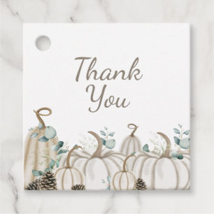 White Pumpkins Modern Farmhouse Thank You Favour Tags