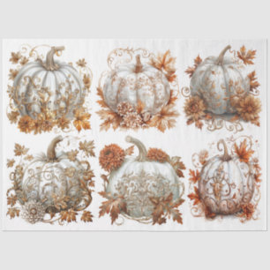 White Pumpkins Tissue Paper