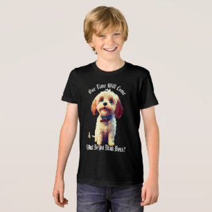 White Puppy Almond Ears Cute Dog Design - Tri-Blend Shirt