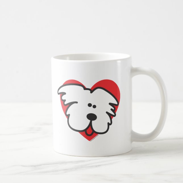 White Puppy Coffee Mug (Right)