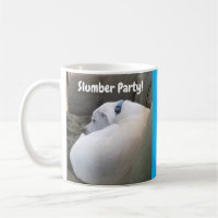 White Puppy Dog Slumber Party Blue Hot Chocolate