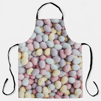 White, purple, and yellow stones apron