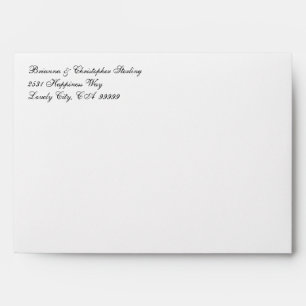 White & Purple Damask Invitation Envelopes