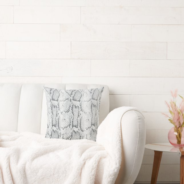 White Python Snake Skin Print 2 Cushion (Couch)