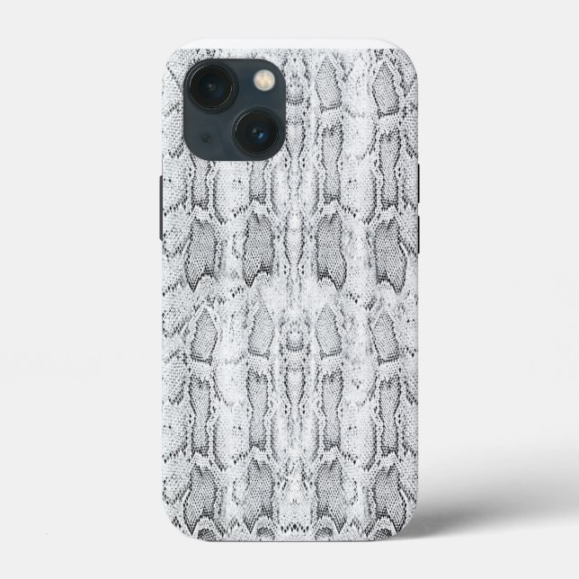 White Python Snake Skin Print Case-Mate iPhone Case (Back)