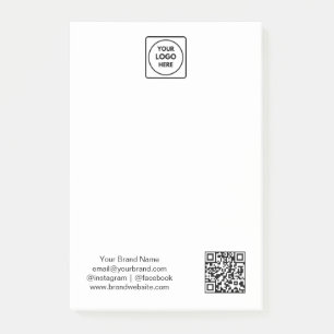 White QR   Minimal Business Logo Design Post-it Notes