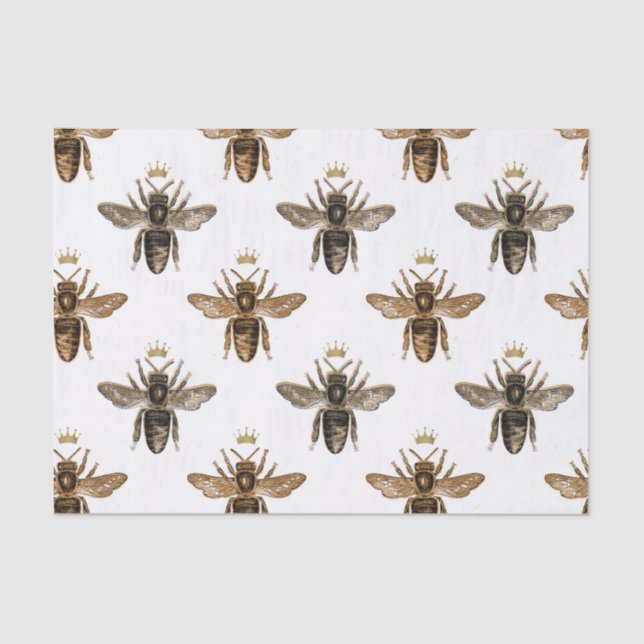 White Queen Bee Tissue Paper (Front)
