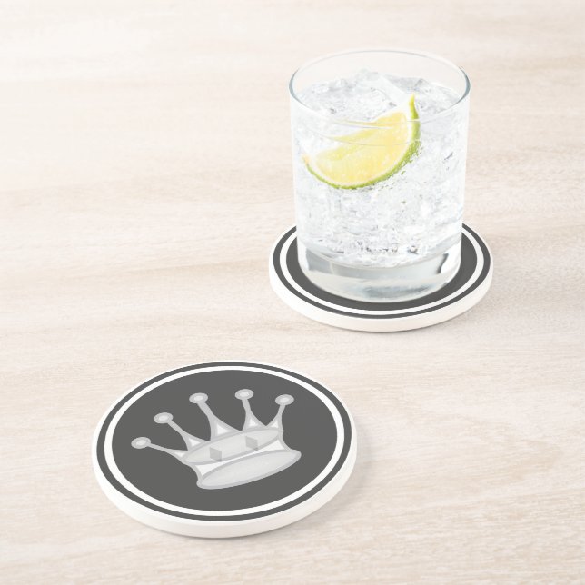 White Queen Chess Piece Coaster (Side)