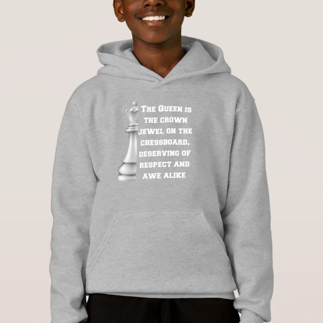 White Queen Chess Piece Power Respect Strategy (Front)