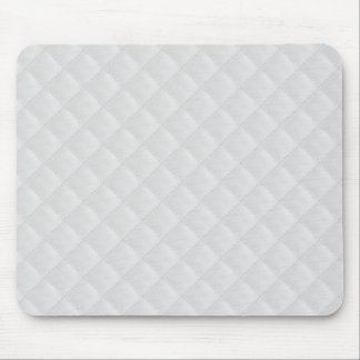 White Quilted Leather Mouse Pad