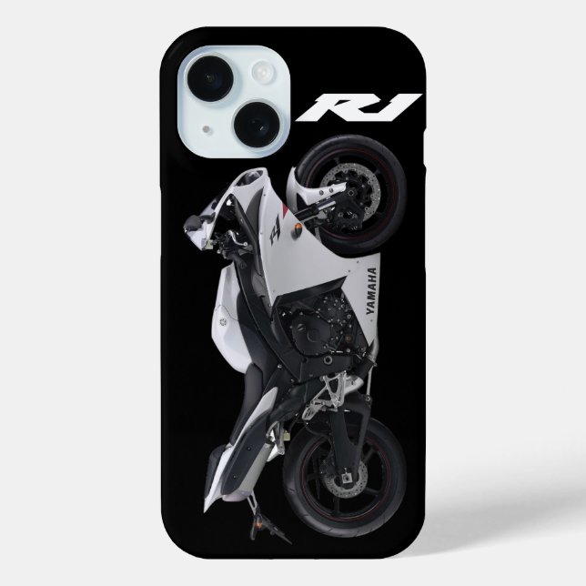 White R1 Sportsbike Motorcycle Case-Mate iPhone Case (Back)