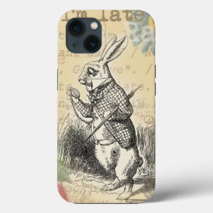 White Rabbit Alice Adventures Wonderland Art iPhone 13 Case