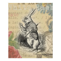 White Rabbit Alice in Wonderland Art