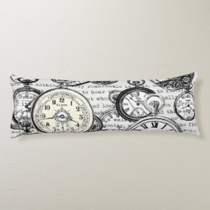 White Rabbit Alice in Wonderland Clocks Body Cushion