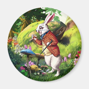 White Rabbit  Alice in Wonderland Easter Magnets