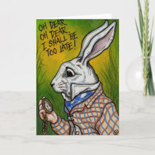 WHITE RABBIT Alice in Wonderland Note Card
