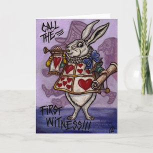 WHITE RABBIT Alice in Wonderland Note Card