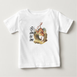 White Rabbit Alice in Wonderland Vintage Art Baby T-Shirt