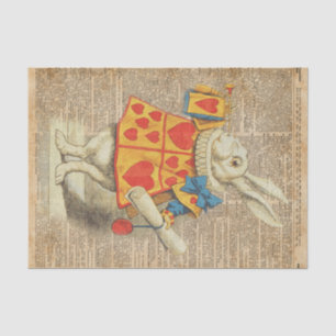 White Rabbit Alice in Wonderland Vintage Artwork Tissue Paper