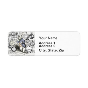White Rabbit Alice Wonderland Clocks Art