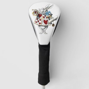 White Rabbit Alice Wonderland Hearts Golf Head Cover