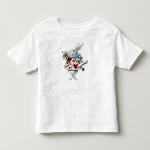 White Rabbit Alice Wonderland Hearts Toddler T-Shirt