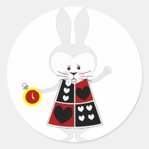 White Rabbit - Alice's Adventures in Wonderland Classic Round Sticker