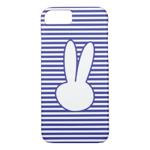 White Rabbit and Blue stripes pattern Case-Mate iPhone Case