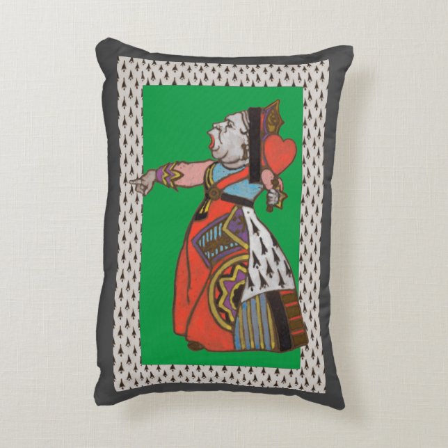 White Rabbit and Queen of Hearts Decorative Cushion (Back(Vertical))