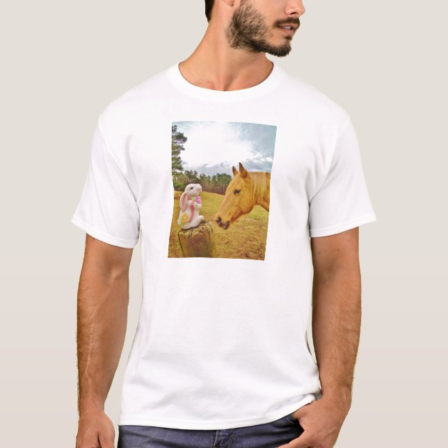 White Rabbit and Yellow Horse T-Shirt (Front)
