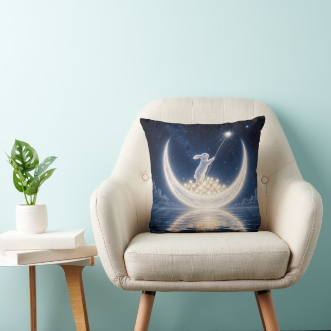 White Rabbit Collecting Stars Cushion (Chair)