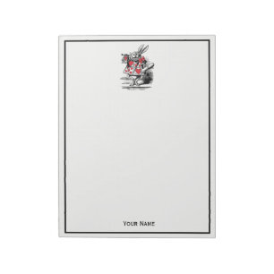 White Rabbit Court Trumpeter Alice in Wonderland Notepad