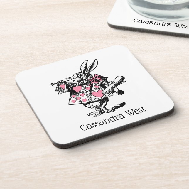 White Rabbit Court Trumpeter Alice in Wonderland P Coaster (Left Side)