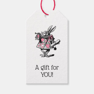 White Rabbit Court Trumpeter Alice in Wonderland P Gift Tags