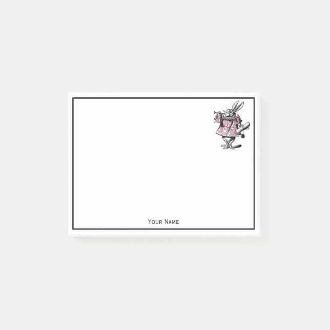 White Rabbit Court Trumpeter Alice in Wonderland P Post-it Notes (Front)