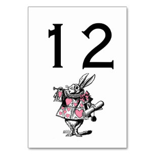 White Rabbit Court Trumpeter Alice in Wonderland P Table Number