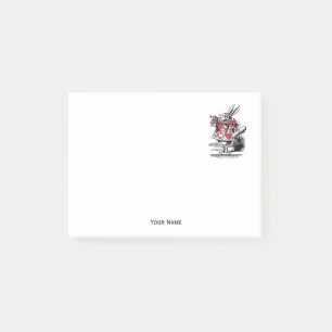 White Rabbit Court Trumpeter Alice in Wonderland Post-it Notes