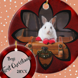 White Rabbit First Christmas Ceramic Tree Decoration