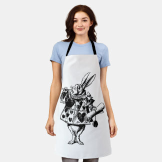 White Rabbit from Alice In Wonderland  Apron