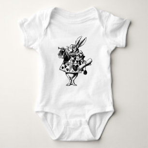 White Rabbit from Alice In Wonderland Baby Bodysuit